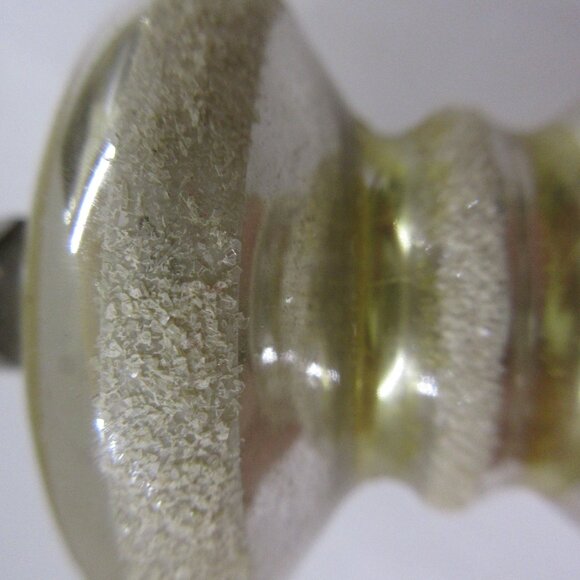 Shiny Brite Atomic UFO Tornado Glass Christmas Ornament Mica Glitter Gold Silver - Picture 8 of 11